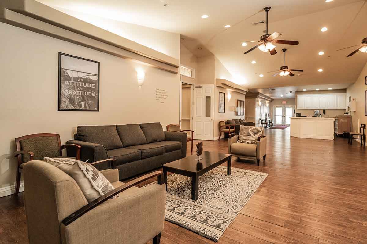reception area at nevada addiction rehab center